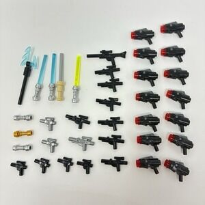 LEGO Star Wars WEAPONS Lot Of 37 For Minifigures - Lightsaber Gun Rifle Blasters